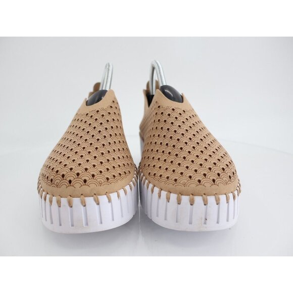 Ilse Jacobsen Tulip Platform Flat Sz 41 11 Slip On Brown Tan perforated Sneaker